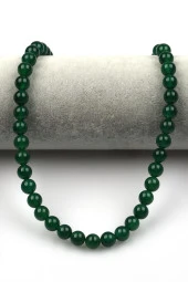 Yeşil Akik Doğal Taş Dizi 8 mm Küre Kesim thumbnail 2