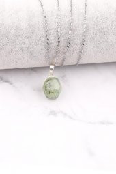 Prehnite Doğal Taş Kolye thumbnail 1