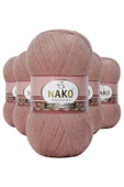5 Adet Angora Lüks El Örgü İpi Bronz 11054 - 1