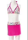 Argisa Kız Çocuk Etekli Bikini Pembe 2808 - 1