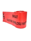 Safety Dikkat Elektrik Kablosu Hattı Bandı Emniyet Şeridi 15cm X 250 Mt Ikaz Band - 1