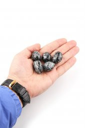 Karlı Obsidyen Doğal Taş Tamburlanmış Parça - 3