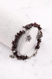 Garnet – Lal Doğal Taş Kırıktaş Bileklik - 1