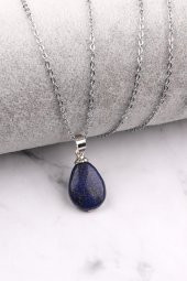 Lapis Lazuli Doğal Taş Kolye - 1
