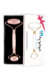 Pembe Kuvars Doğal Taş Masaj Taşı - Face Roller - 1