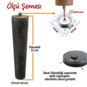 2 Adet Ahşap Ayak 15 Cm Koyu Meşe M8 Civatalı Bağlantı Aparatlı Dolap Mobilya Koltuk Kanepe Destek Ayağı Ayakları - 3