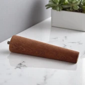 2 Adet Ahşap Ayak 15 Cm Koyu Meşe M8 Civatalı Bağlantı Aparatlı Dolap Mobilya Koltuk Kanepe Destek Ayağı Ayakları - 5