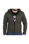 Erkek Haki Jaws Kapşonlu/korumalı Softshell Mont - 1