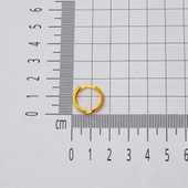 Ajda Orta Boy Halka Altın Küpe 14 Ayar - 4