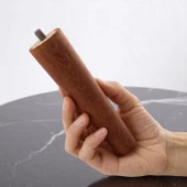 2 Adet Ahşap Ayak 15 Cm Koyu Meşe M8 Civatalı Bağlantı Aparatlı Dolap Mobilya Koltuk Kanepe Destek Ayağı Ayakları - 2