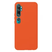 Mi Note 10 ile Uyumlu Cappy Silikon Kılıf Turuncu - 1