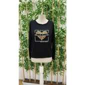 Lucky Life Kadın Uzun Kollu Bisiklet Yaka Desenli Viskon Iki Iplik Bluz - 4