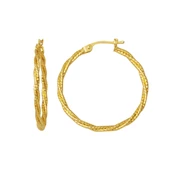 İtalyan Burmalı 14 Ayar Altın Halka Küpe thumbnail 1