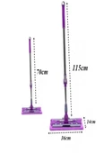 Çelik Ayna Kıskaçlı Cam Silme Mopu Mikrofiber Yedek Bezli Yer Duvar Fayans Silme Mopu - 5