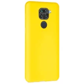 Redmi Note 9 ile Uyumlu Cappy Silikon Kılıf Sarı - 1