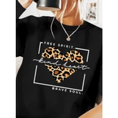 Lucky Life Kadın Uzun Kollu Bisiklet Yaka Desenli Viskon Iki Iplik Bluz - 1