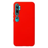 Mi Note 10 ile Uyumlu Cappy Silikon Kılıf Kırmızı - 1