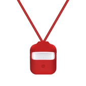 Blogy AirPods ile Uyumlu Silikon Kılıf Red - 1