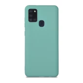 Galaxy A21S ile Uyumlu Cappy Silikon Kılıf Turkuaz - 1