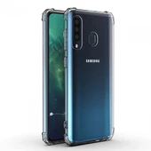 Blogy Galaxy A20s ile Uyumlu Crystal Fit Kılıf Crystal Clear - 3