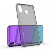 Blogy Galaxy M20 ile Uyumlu Crystal Fit Kılıf Smoke Black - 2