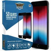 Buff iPhone Se 2020 / 8/7 5D ile Uyumlu Glass Ekran Koruyucu Black - 1