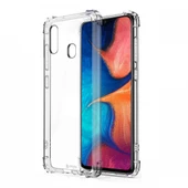 Blogy Galaxy A20 ile Uyumlu Crystal Fit Kılıf Crystal Clear - 1