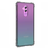 Blogy Mate 20 Lite ile Uyumlu Crystal Fit Kılıf Smoke Black - 1