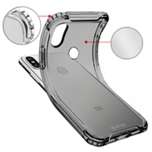 Blogy MI A2 Lite ile Uyumlu Crystal Fit Kılıf Smoke Black - 2