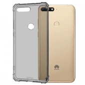 Blogy Y7 2018 ile Uyumlu Crystal Fit Kılıf Smoke Black - 1