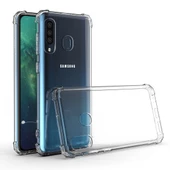 Blogy Galaxy A20s ile Uyumlu Crystal Fit Kılıf Crystal Clear - 2