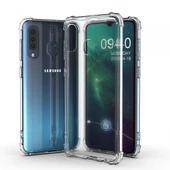 Blogy Galaxy A20s ile Uyumlu Crystal Fit Kılıf Crystal Clear - 1