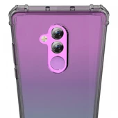 Blogy Mate 20 Lite ile Uyumlu Crystal Fit Kılıf Smoke Black - 3