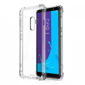Blogy Galaxy J8 ile Uyumlu Crystal Fit Kılıf Crystal Clear - 1