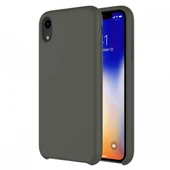 Buff iPhone XR ile Uyumlu Rubber Fit Kılıf Dark Olive - 1