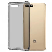 Blogy Y6 2018 ile Uyumlu Crystal Fit Kılıf Smoke Black - 1