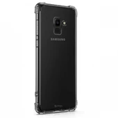 Blogy Galaxy A8 Plus ile Uyumlu Crystal Fit Kılıf Smoke Black - 2