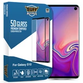 Buﬀ Galaxy S10 5D ile Uyumlu Glass Ekran Koruyucu - 1