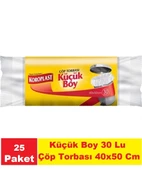 Koroplast Çöp Poşeti Küçük Boy Şeffaf 30 Lu 40 x 50 Cm x 25 Paket thumbnail 1