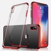 Zore iPhone XS Max ile Uyumlu Glitter Silikon Kılıf Kırmızı - 1