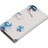 Pierre Cardin iPhone 5S ile Uyumlu Suni Deri Kapaklı Koruma Kılıfı Mavi PCA-P01 thumbnail 3