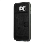 Pierre Cardin Galaxy S6 ile Uyumlu Deri Arka Koruma Paneli Siyah PCL-P11 - 1