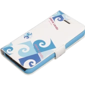 Pierre Cardin iPhone 5S ile Uyumlu Suni Deri Kapaklı Koruma Kılıfı Mavi PCA-P01 thumbnail 1