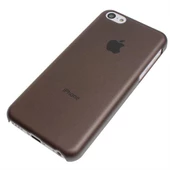 iPhone 5C ile Uyumlu 0,3mm Ultra Slim Sert Kauçuk Kılıf Gri - 2