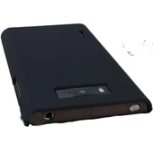 Optimus L7 ile Uyumlu Sert Kauçuk Kılıf Siyah - 1