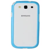 Galaxy S3 i9300 ile Uyumlu Bumper Kılıf Mavi+Beyaz Renk - 2