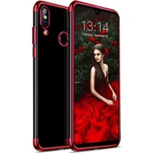 Zore Redmi Note 7 ile Uyumlu Glitter Silikon Kılıf Kırmızı - 1