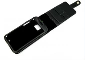 Galaxy S2 i9100 ile Uyumlu Deri Kılıf Dik Model Siyah - 3