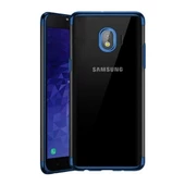 Zore Galaxy J4 2018 ile Uyumlu Glitter Silikon Kılıf Mavi - 1