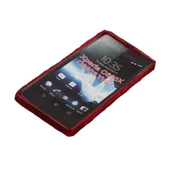 Xperia Z ile Uyumlu S Desenli Silikon Kılıf Kırmızı thumbnail 2